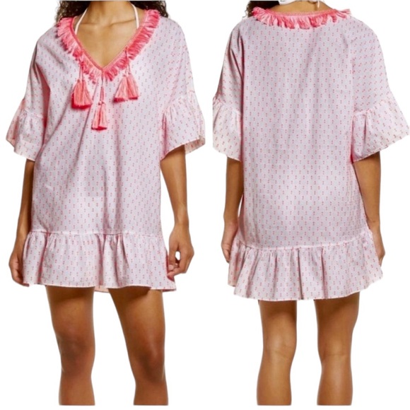 Lilly Pulitzer Kipper Coverup cover up tunic, swim, size small medium neon pink - Picture 1 of 8